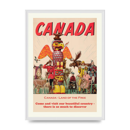 Travel Poster Canada Art For The Home - A2 framed