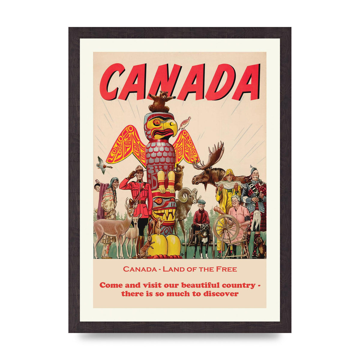 Travel Poster Canada Art For The Home - A3 framed