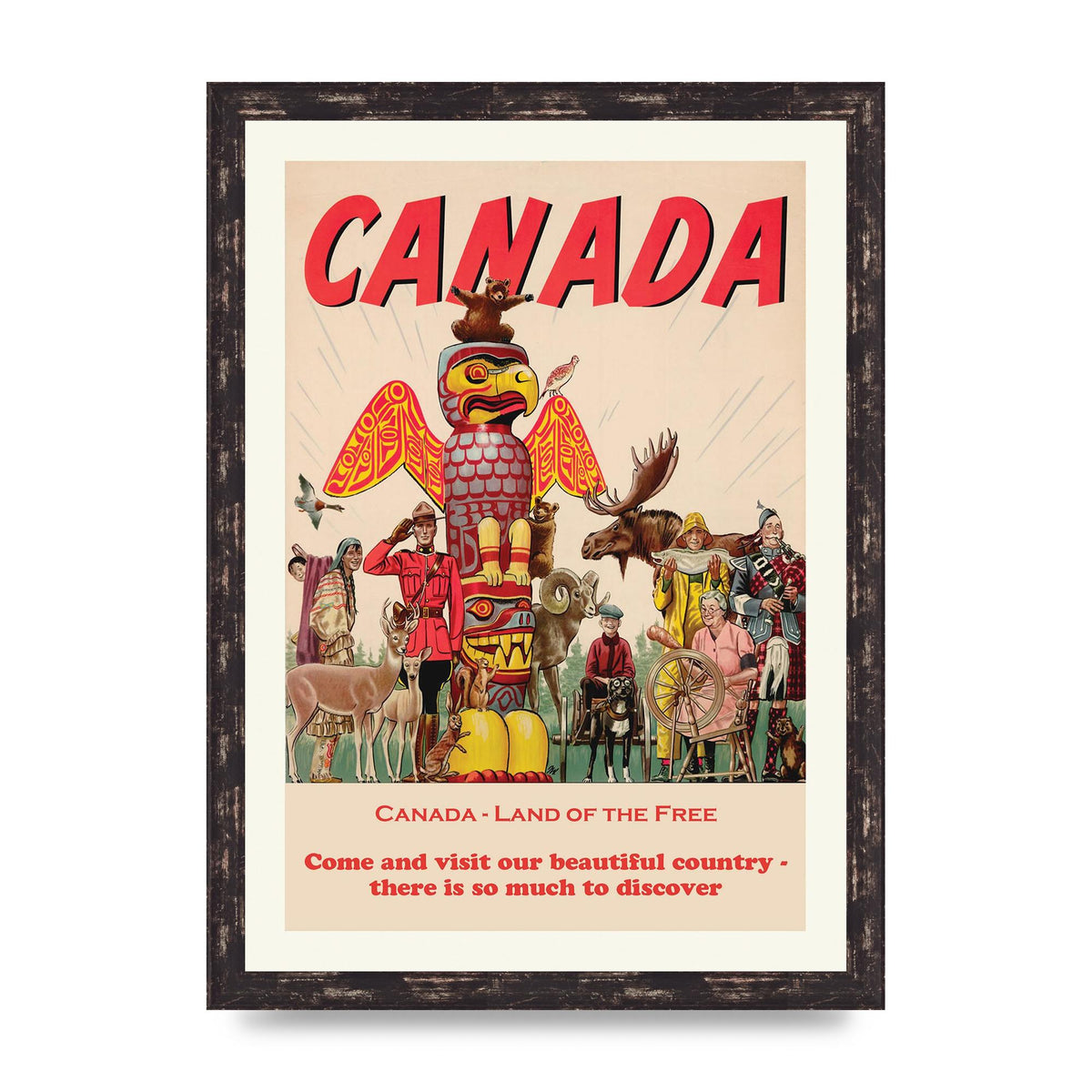 Travel Poster Canada Art For The Home - A3 framed