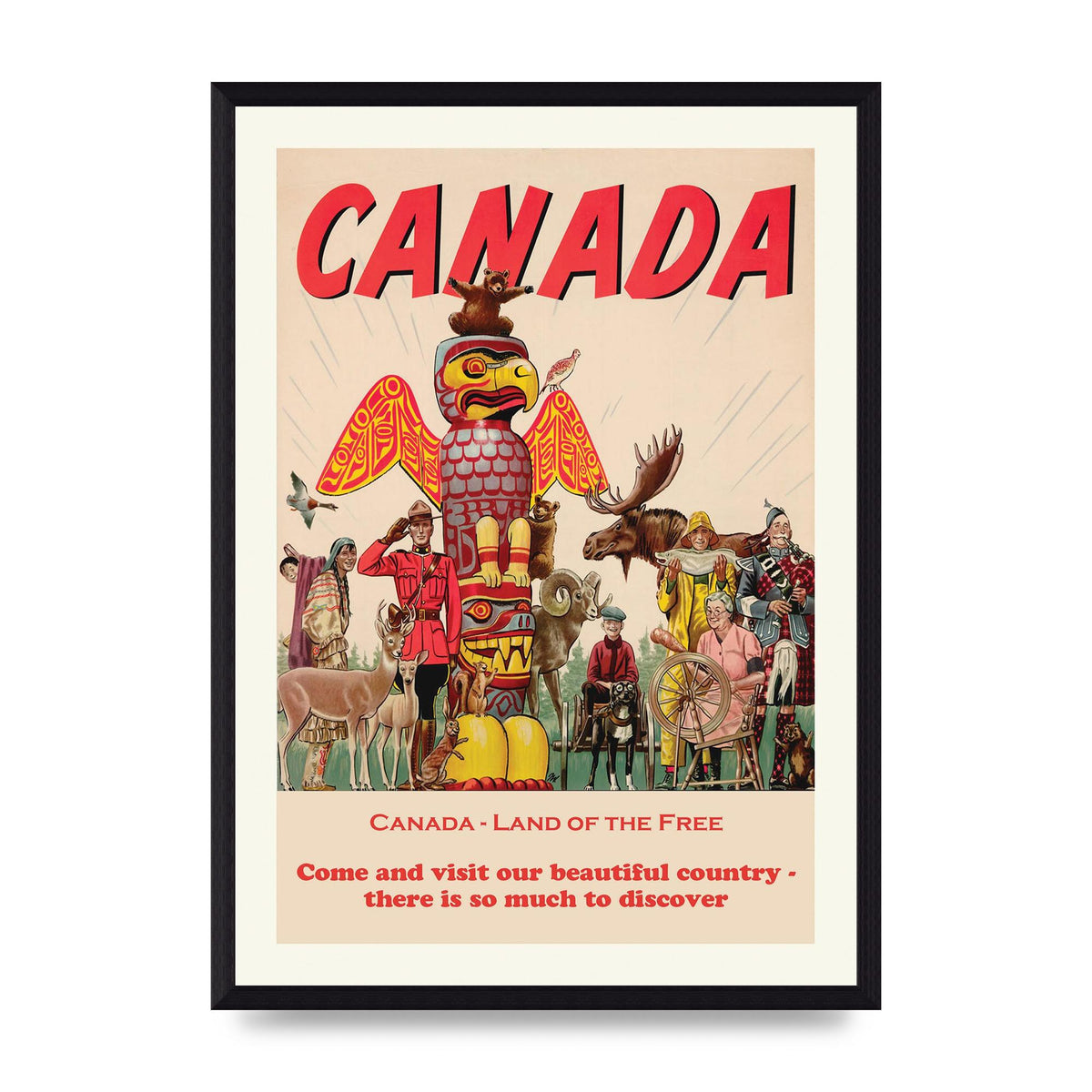 Travel Poster Canada Art For The Home - A3 framed