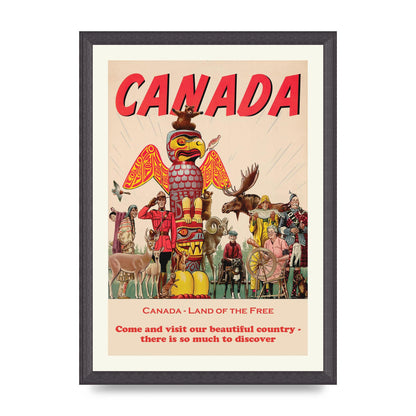 Travel Poster Canada Art For The Home - A3 framed