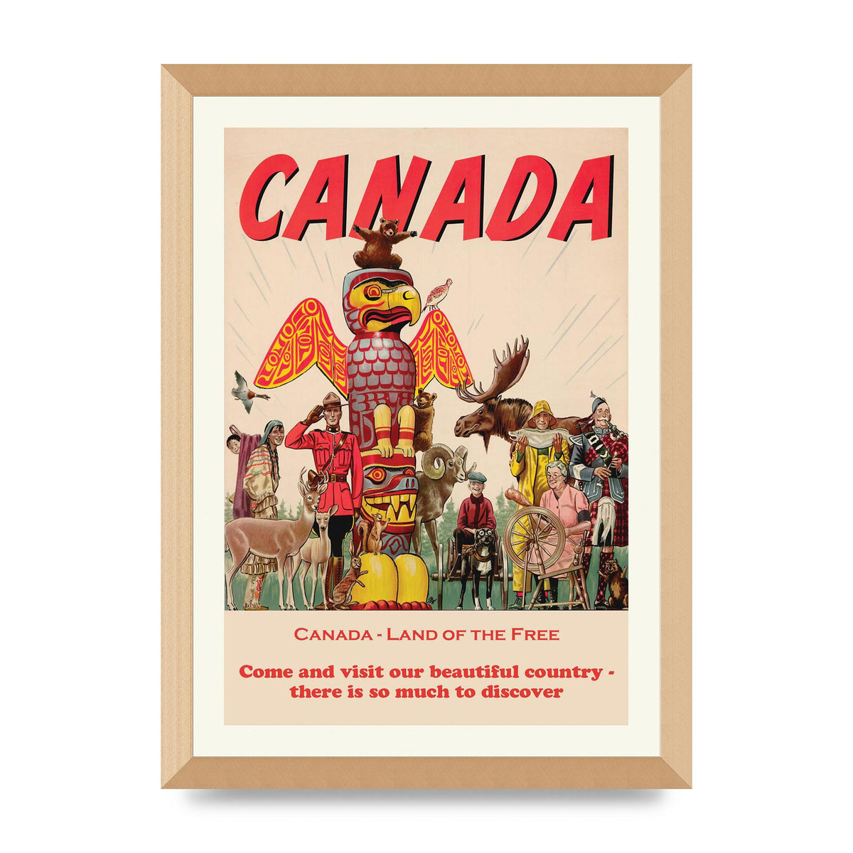 Travel Poster Canada Art For The Home - A3 framed