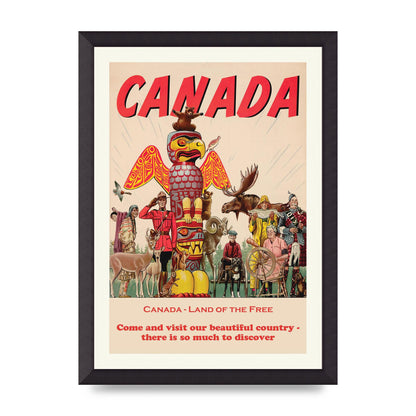 Travel Poster Canada Art For The Home - A3 framed