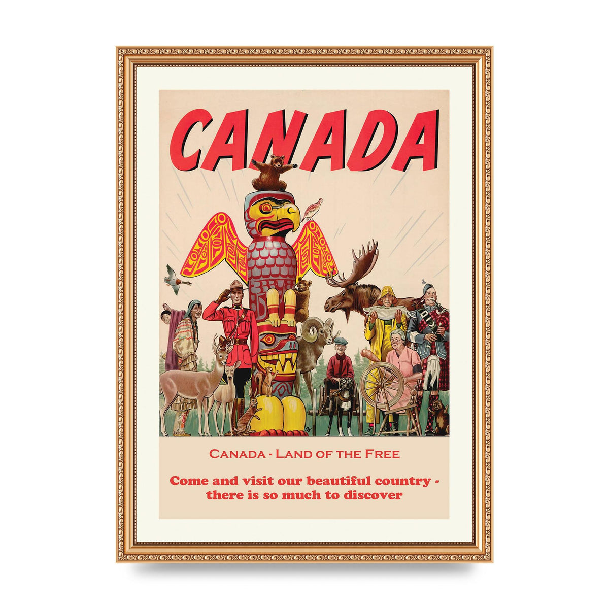 Travel Poster Canada Art For The Home - A3 framed