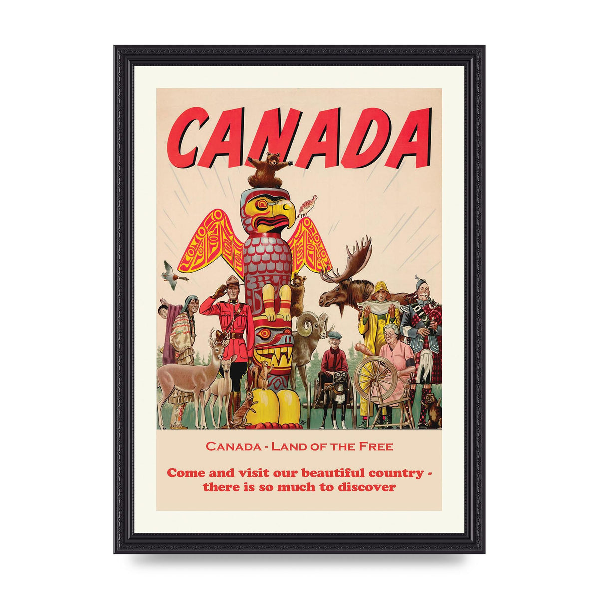 Travel Poster Canada Art For The Home - A3 framed