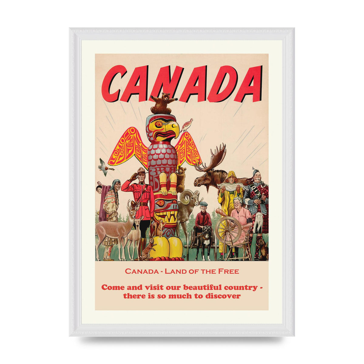 Travel Poster Canada Art For The Home - A3 framed