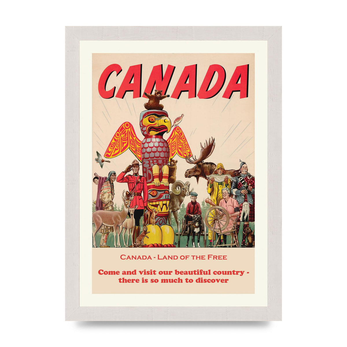 Travel Poster Canada Art For The Home - A4 framed