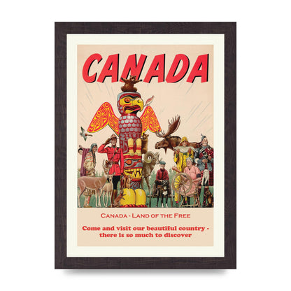 Travel Poster Canada Art For The Home - A4 framed