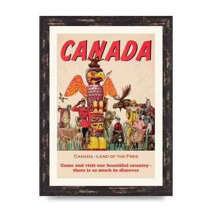 Travel Poster Canada Art For The Home - A4 framed