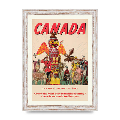 Travel Poster Canada Art For The Home - A4 framed