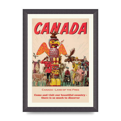 Travel Poster Canada Art For The Home - A4 framed