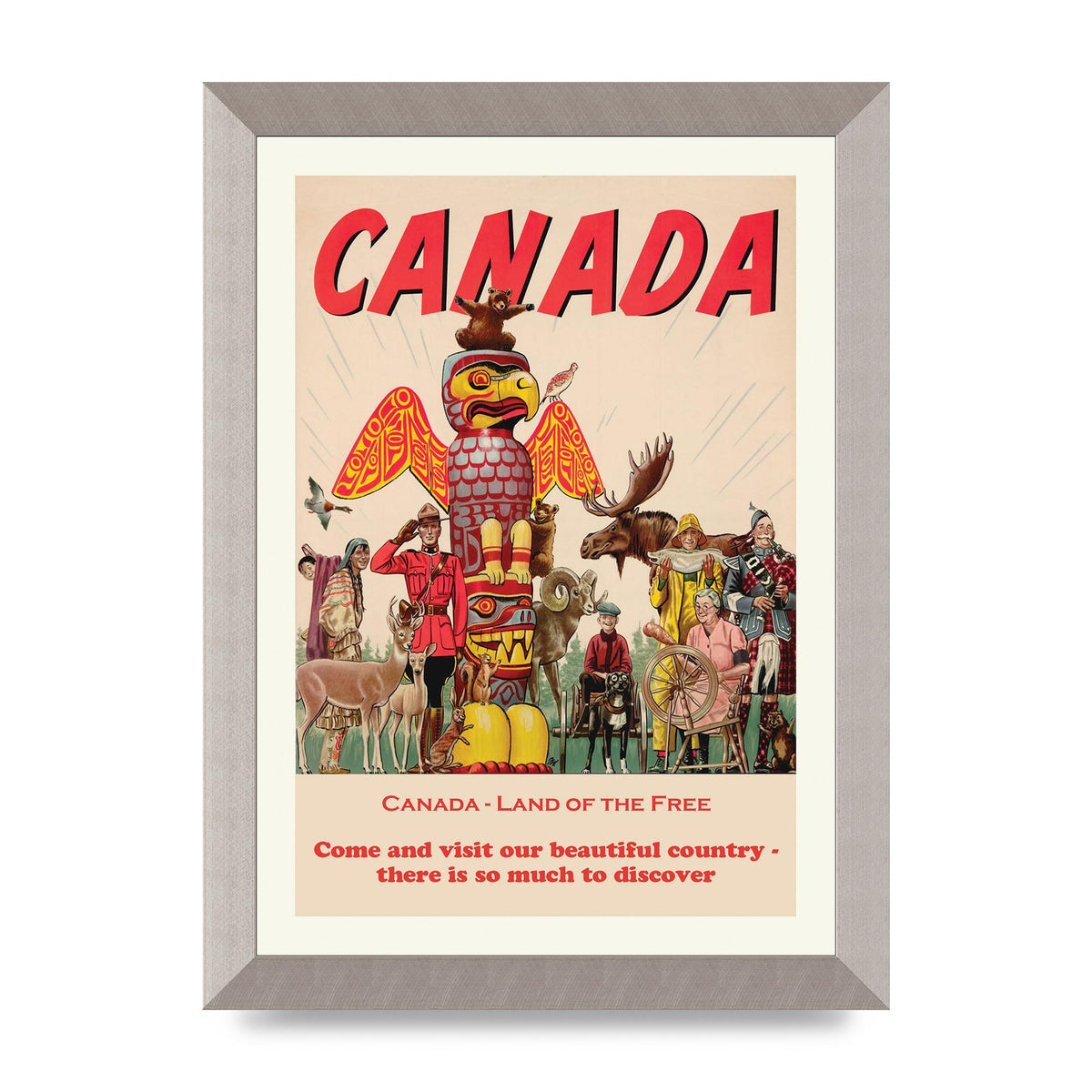 Travel Poster Canada Art For The Home - A4 framed