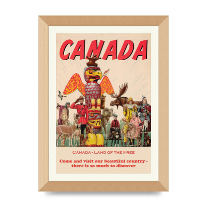 Travel Poster Canada Art For The Home - A4 framed