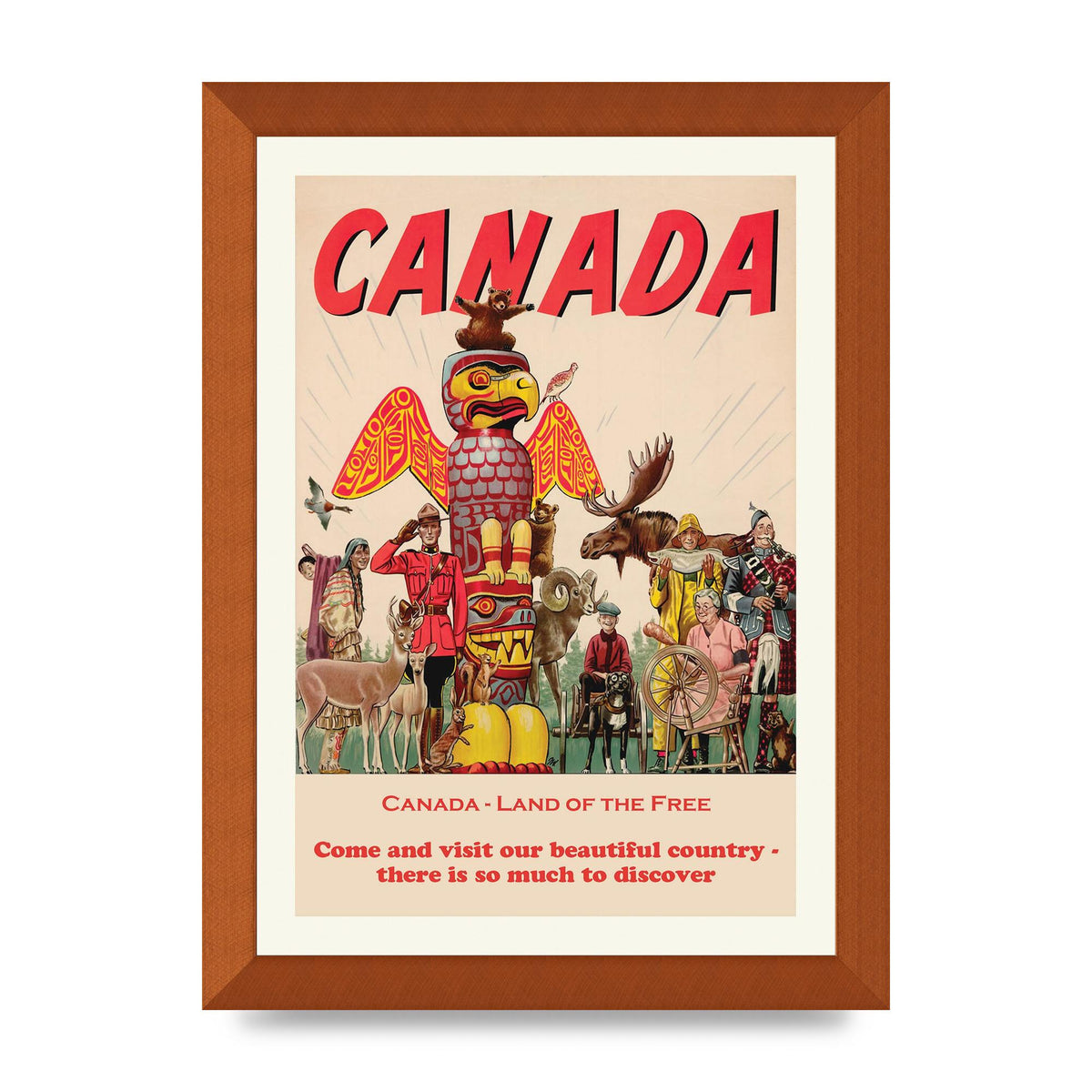 Travel Poster Canada Art For The Home - A4 framed
