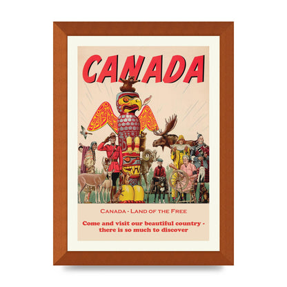 Travel Poster Canada Art For The Home - A4 framed