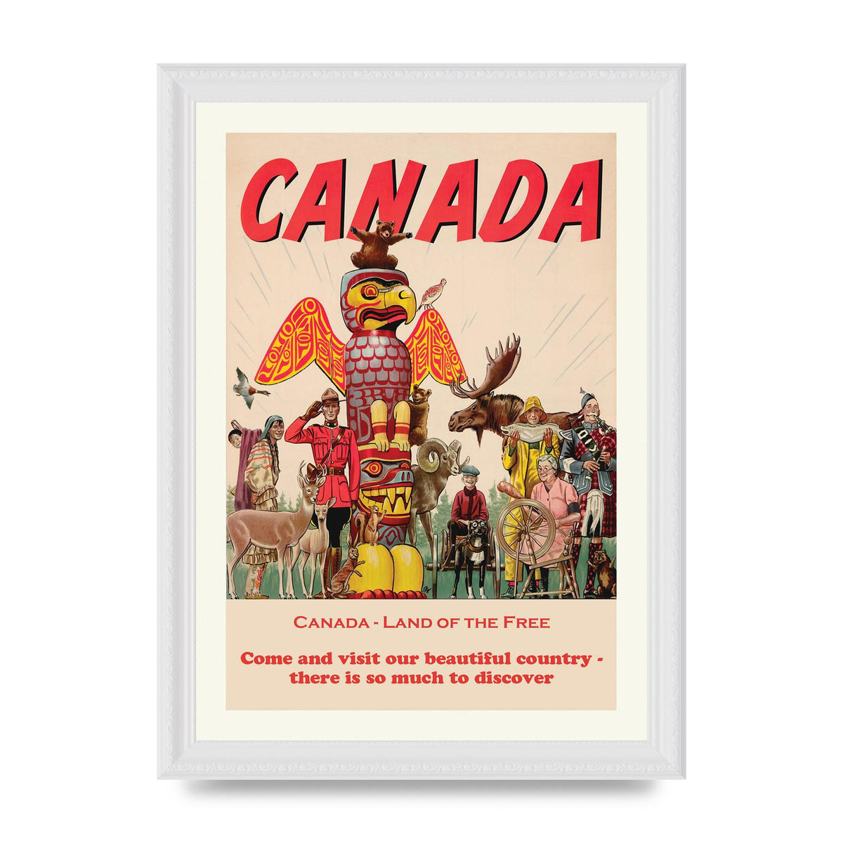 Travel Poster Canada Art For The Home - A4 framed