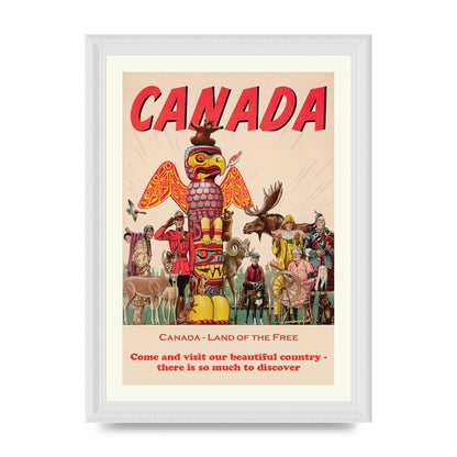 Travel Poster Canada Art For The Home - A4 framed