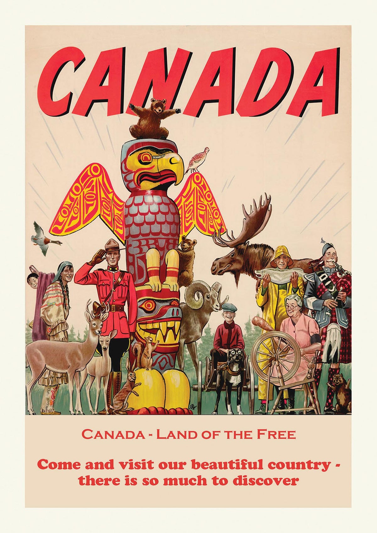Travel Poster Canada Art For The Home - detail