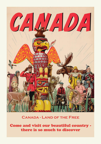 Travel Poster Canada Art For The Home - detail