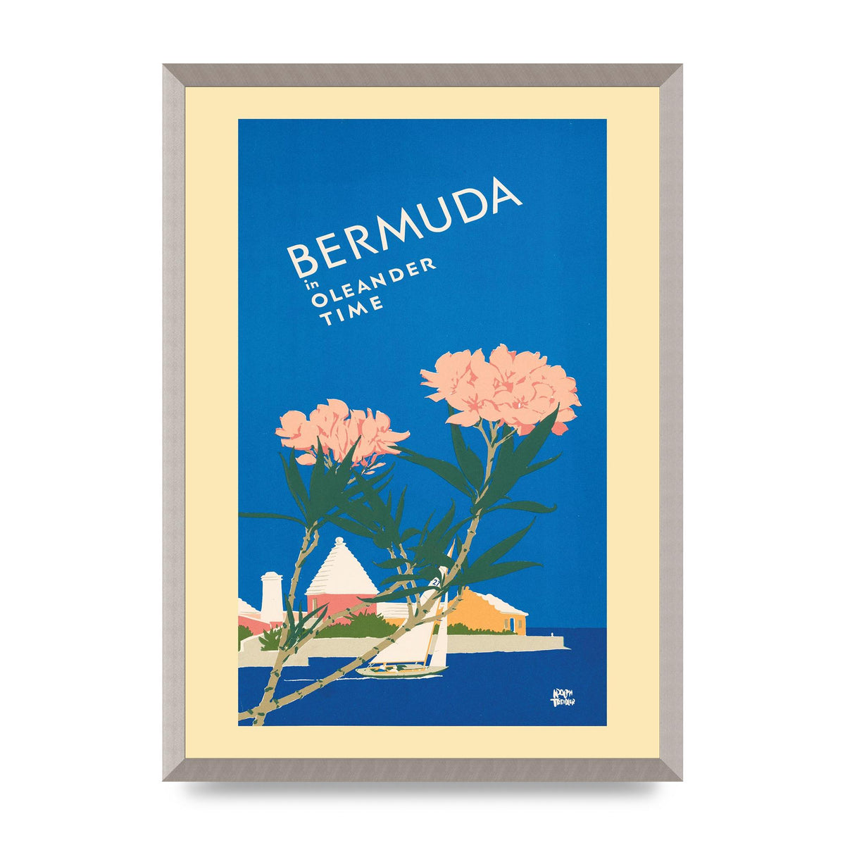 Travel Poster Bermuda Wall Art - A2 framed