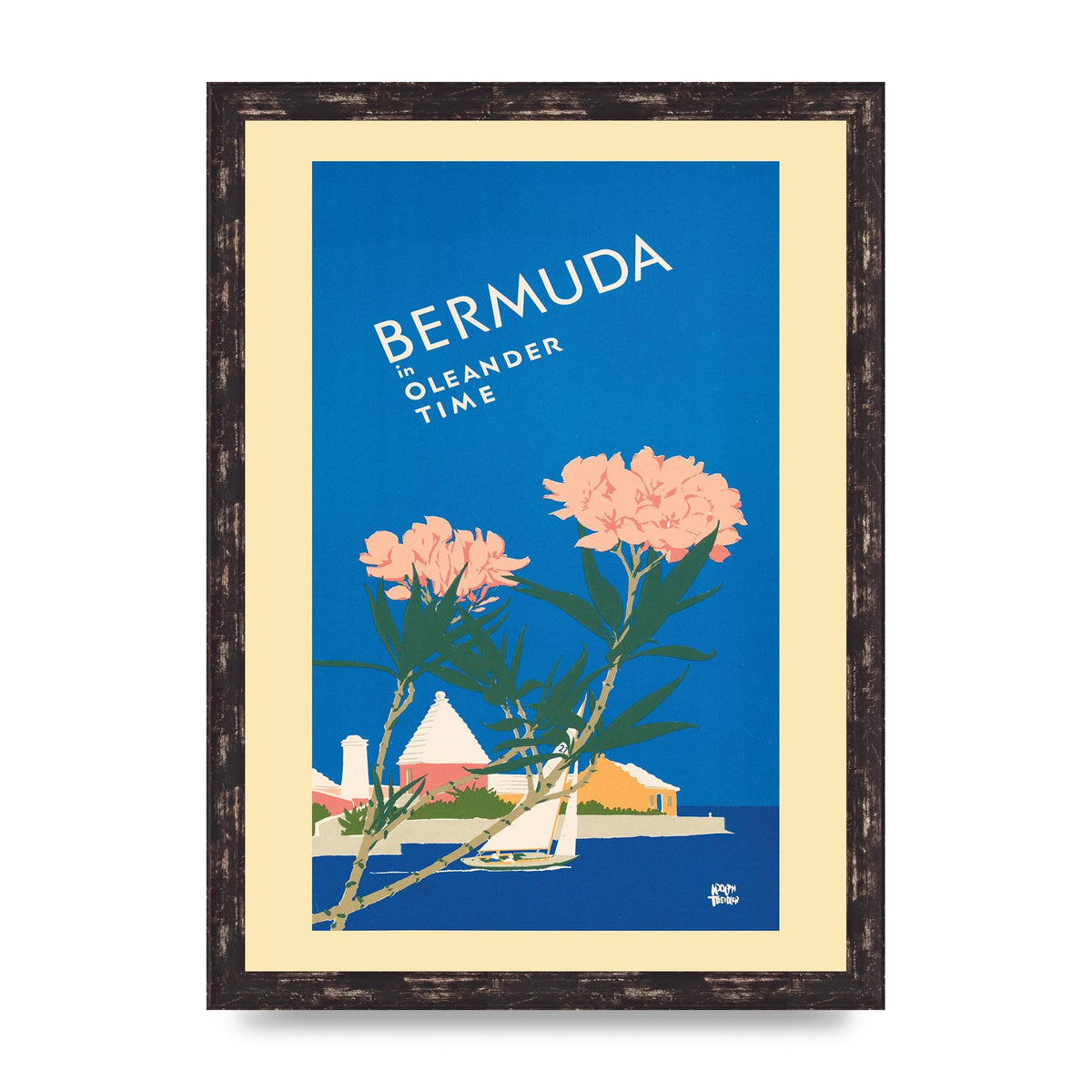 Travel Poster Bermuda Wall Art - A3 framed