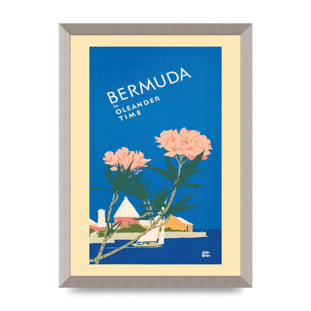 Travel Poster Bermuda Wall Art - A3 framed