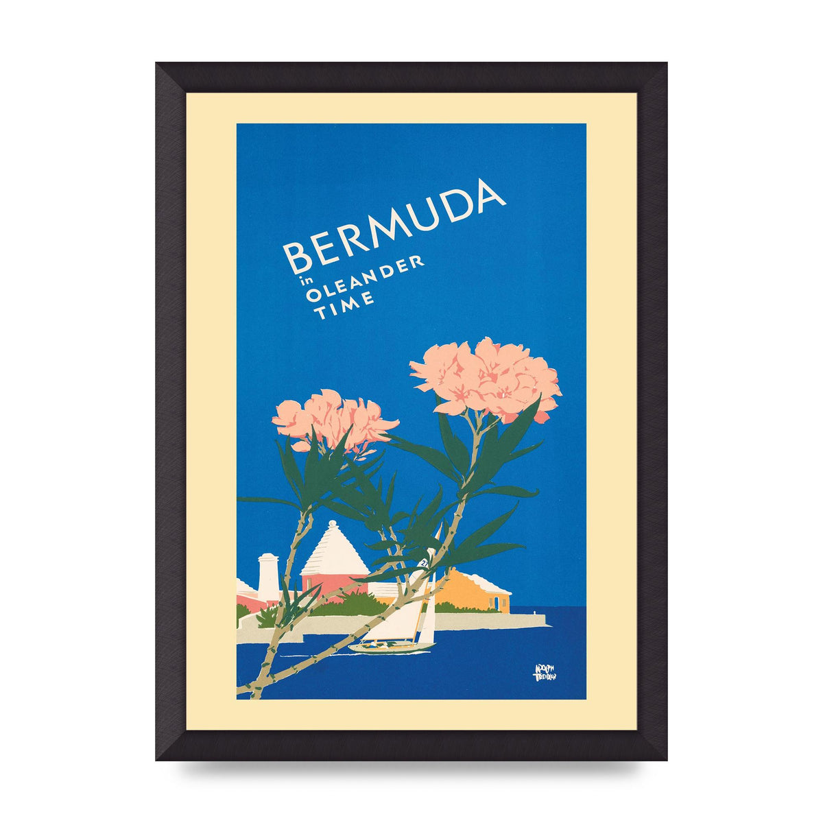 Travel Poster Bermuda Wall Art - A3 framed