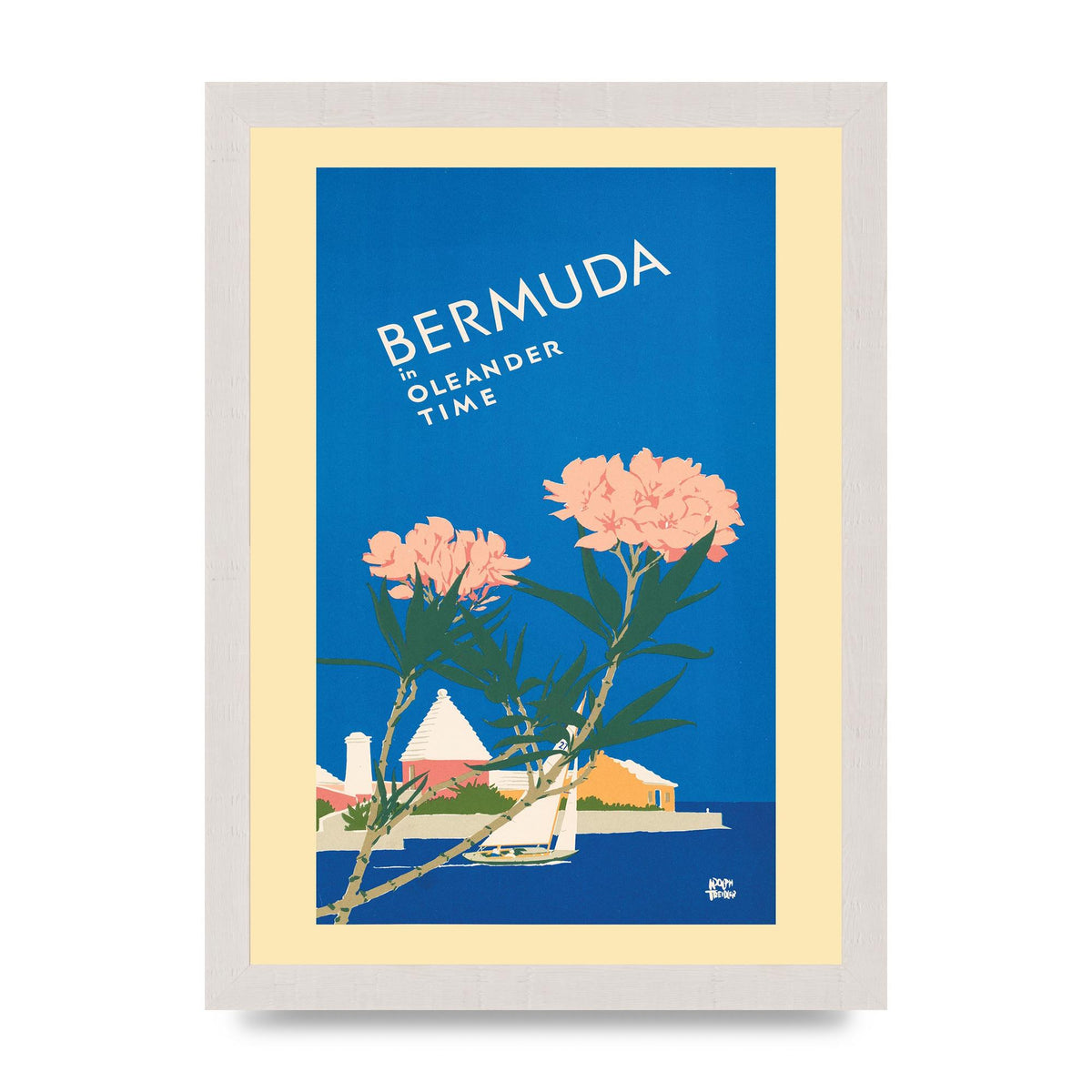Travel Poster Bermuda Wall Art - A4 framed
