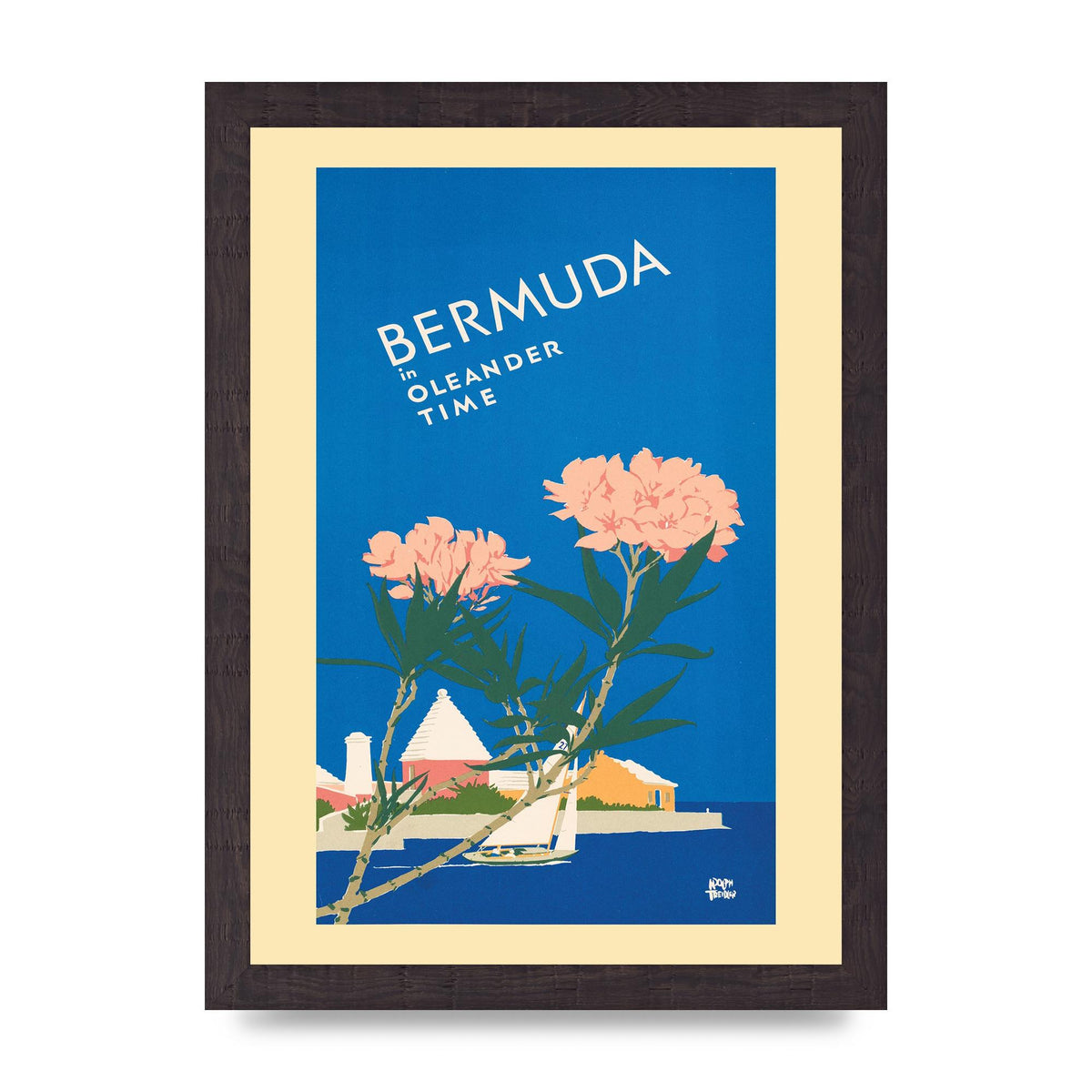 Travel Poster Bermuda Wall Art - A4 framed