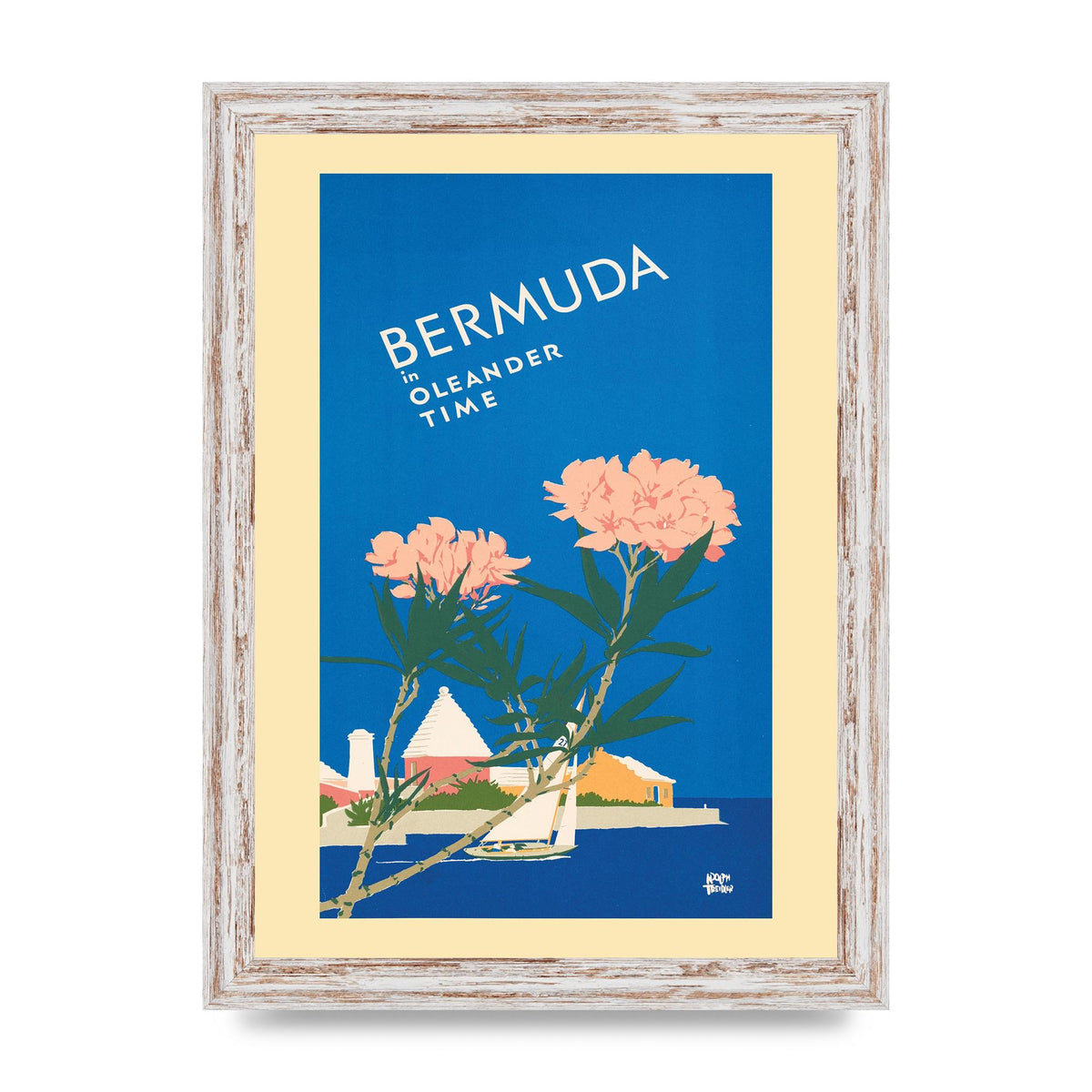 Travel Poster Bermuda Wall Art - A4 framed