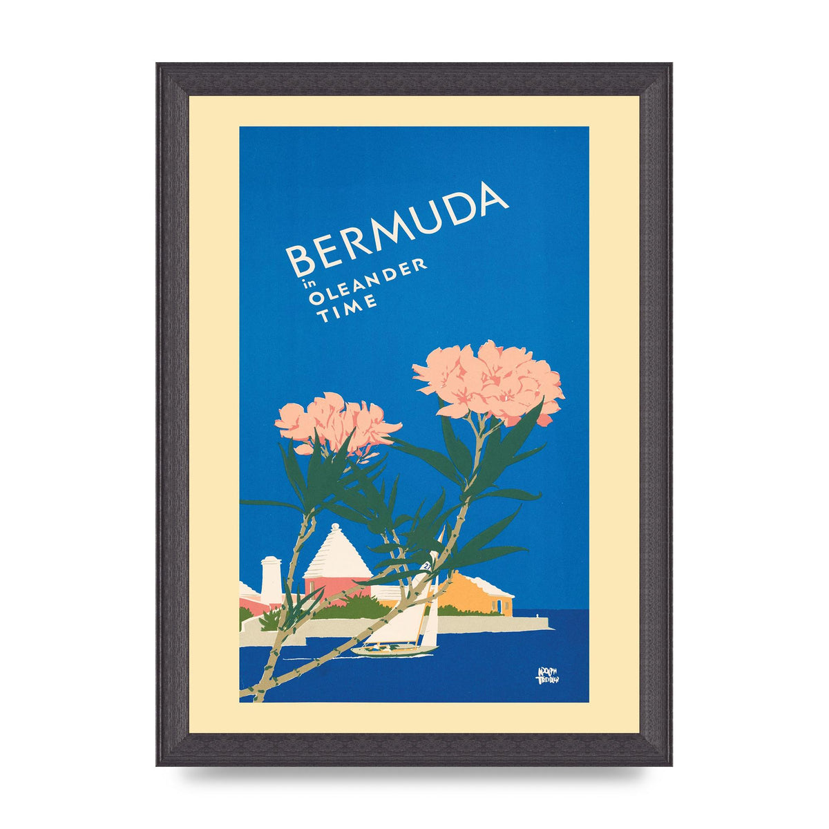 Travel Poster Bermuda Wall Art - A4 framed