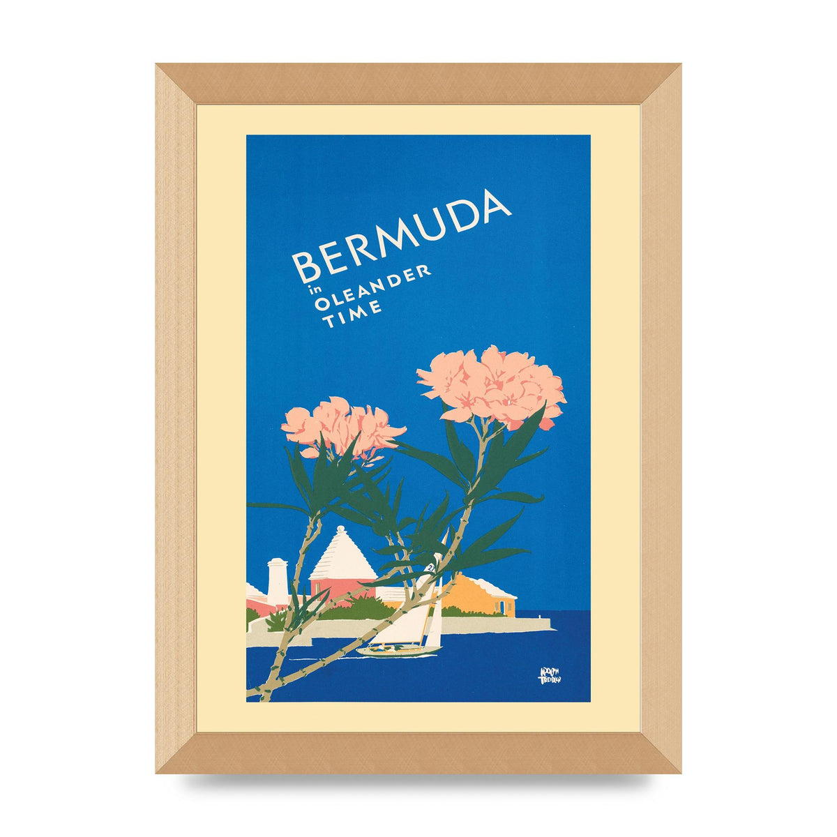 Travel Poster Bermuda Wall Art - A4 framed