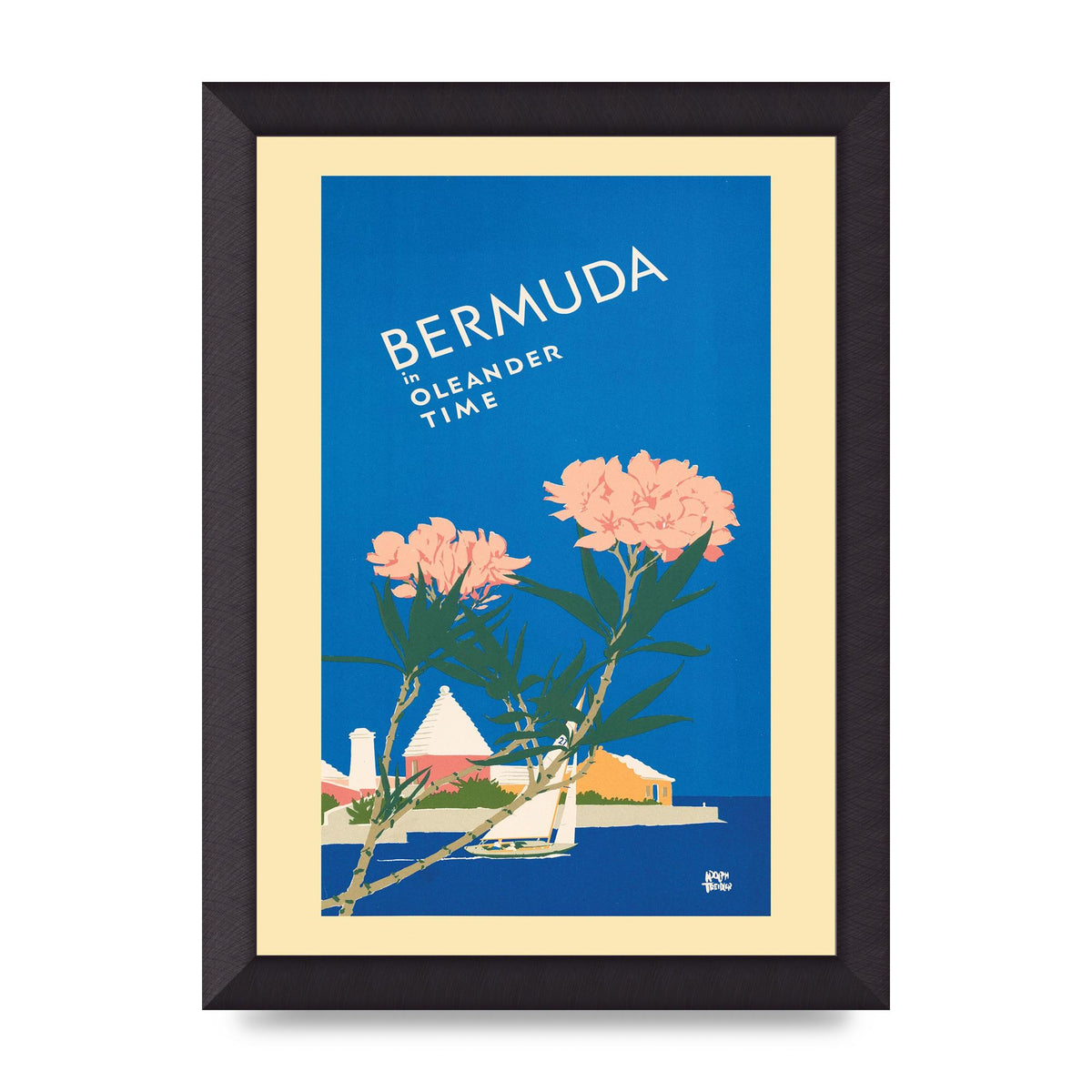 Travel Poster Bermuda Wall Art - A4 framed