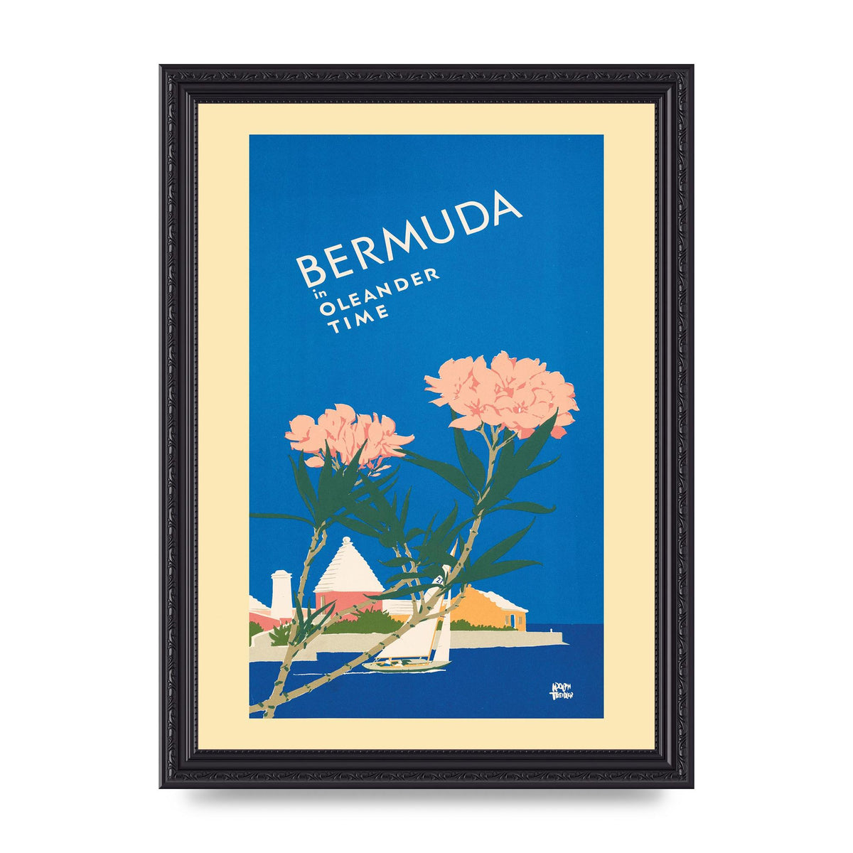 Travel Poster Bermuda Wall Art - A4 framed