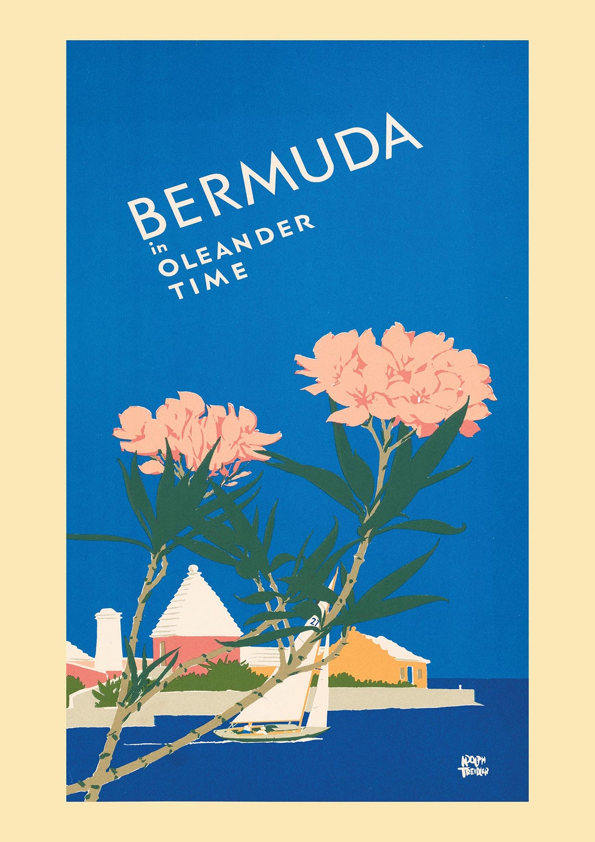 Travel Poster Bermuda Wall Art - detail