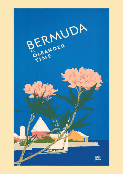 Travel Poster Bermuda Wall Art - detail