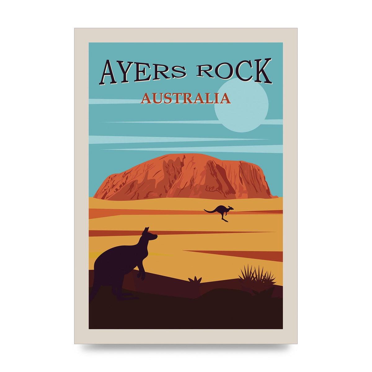 Travel Poster Ayers Rock Australia Art For The Home - unframed print