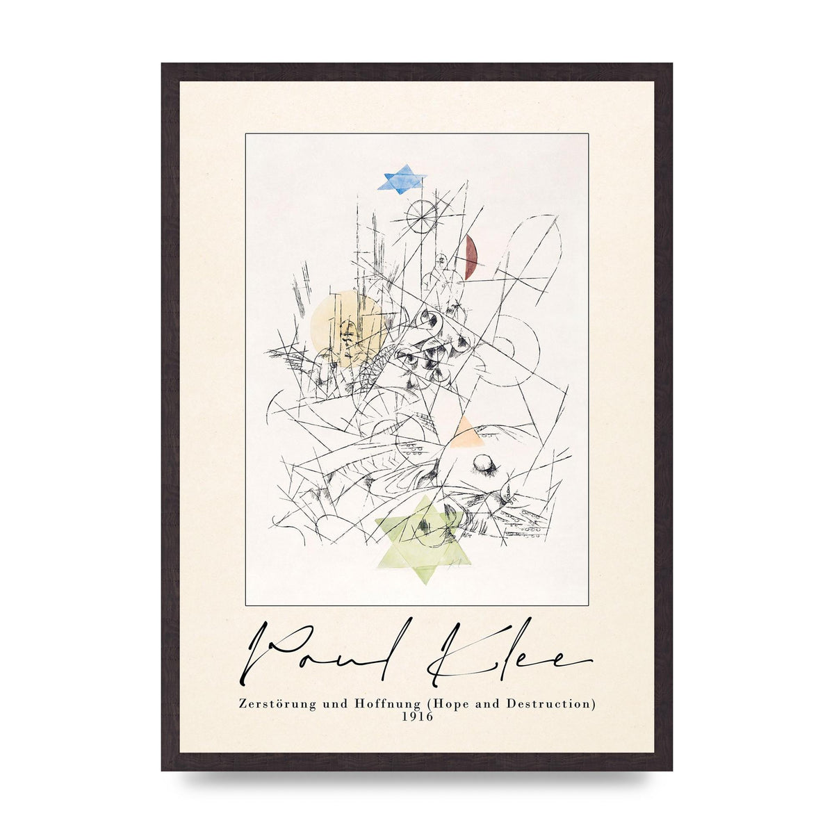 Paul Klee ZerstÃ¶rung Und Hoffnung Hope And Destruction 1916 Art For The Home - A2 framed