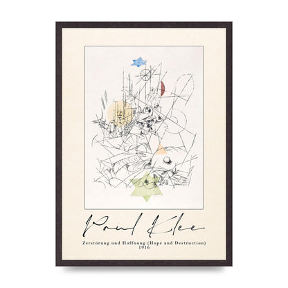Paul Klee ZerstÃ¶rung Und Hoffnung Hope And Destruction 1916 Art For The Home - A2 framed