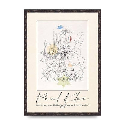 Paul Klee ZerstÃ¶rung Und Hoffnung Hope And Destruction 1916 Art For The Home - A2 framed