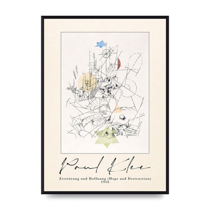 Paul Klee ZerstÃ¶rung Und Hoffnung Hope And Destruction 1916 Art For The Home - A2 framed