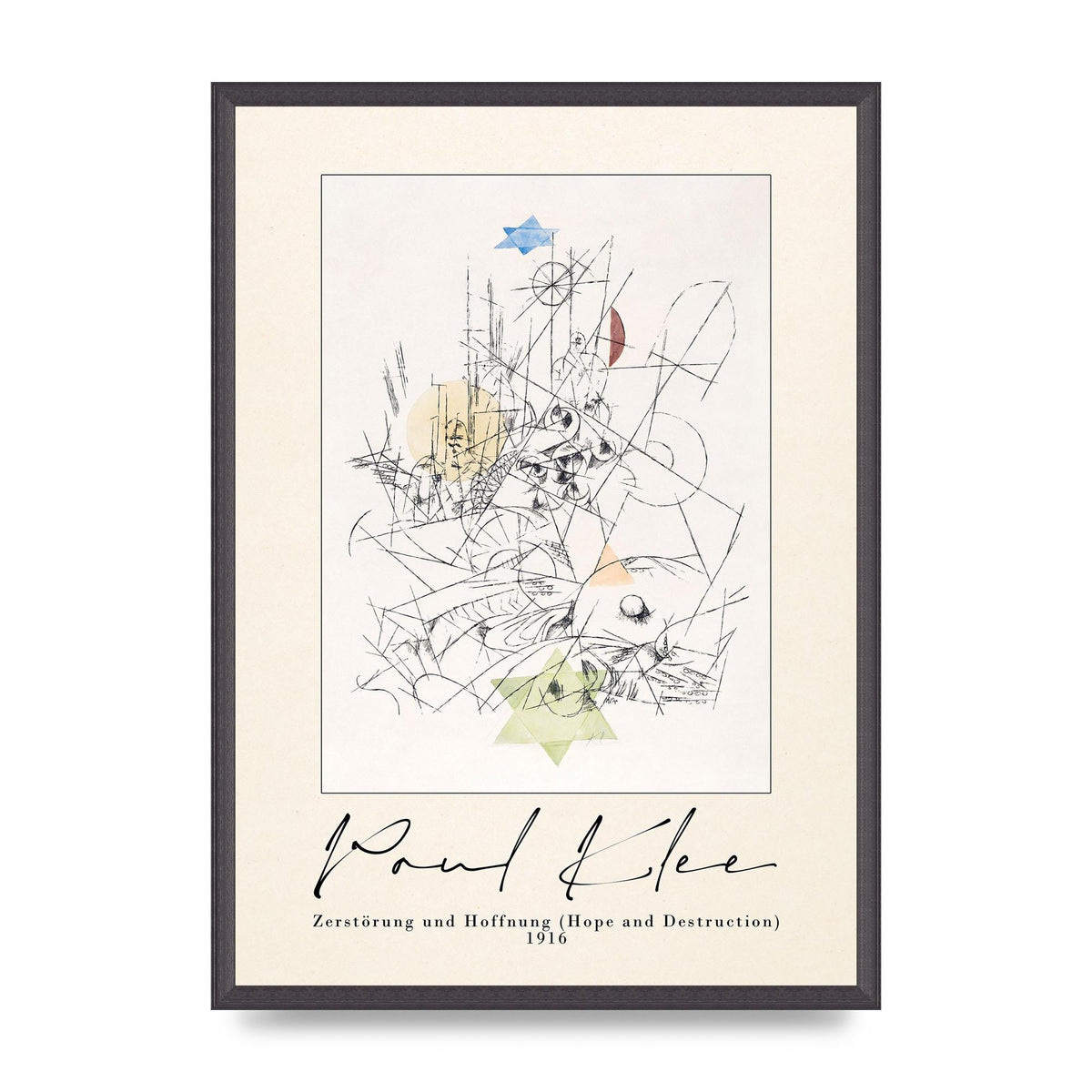 Paul Klee ZerstÃ¶rung Und Hoffnung Hope And Destruction 1916 Art For The Home - A2 framed