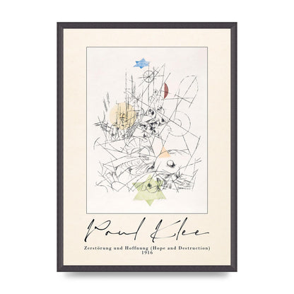 Paul Klee ZerstÃ¶rung Und Hoffnung Hope And Destruction 1916 Art For The Home - A2 framed