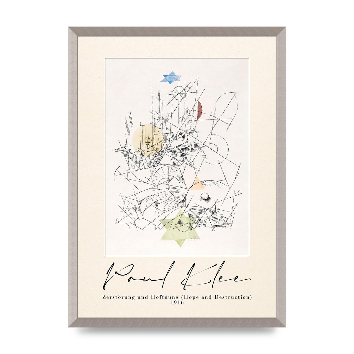 Paul Klee ZerstÃ¶rung Und Hoffnung Hope And Destruction 1916 Art For The Home - A2 framed