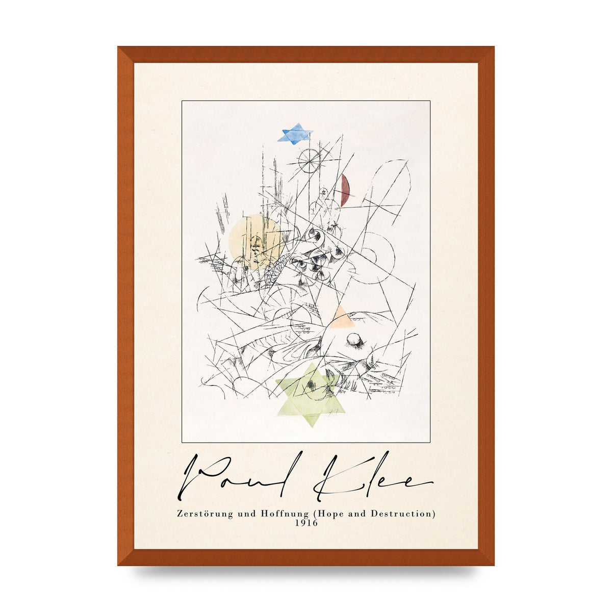 Paul Klee ZerstÃ¶rung Und Hoffnung Hope And Destruction 1916 Art For The Home - A2 framed
