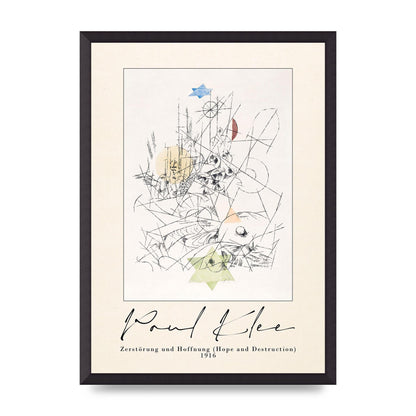 Paul Klee ZerstÃ¶rung Und Hoffnung Hope And Destruction 1916 Art For The Home - A2 framed