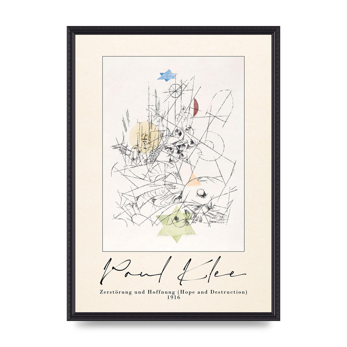 Paul Klee ZerstÃ¶rung Und Hoffnung Hope And Destruction 1916 Art For The Home - A2 framed