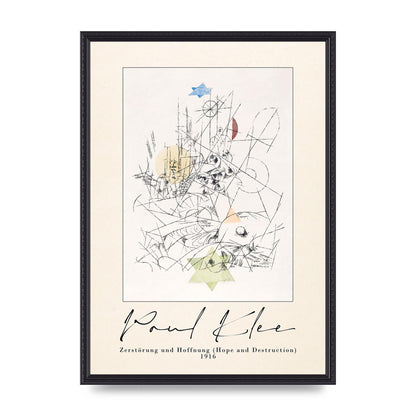 Paul Klee ZerstÃ¶rung Und Hoffnung Hope And Destruction 1916 Art For The Home - A2 framed