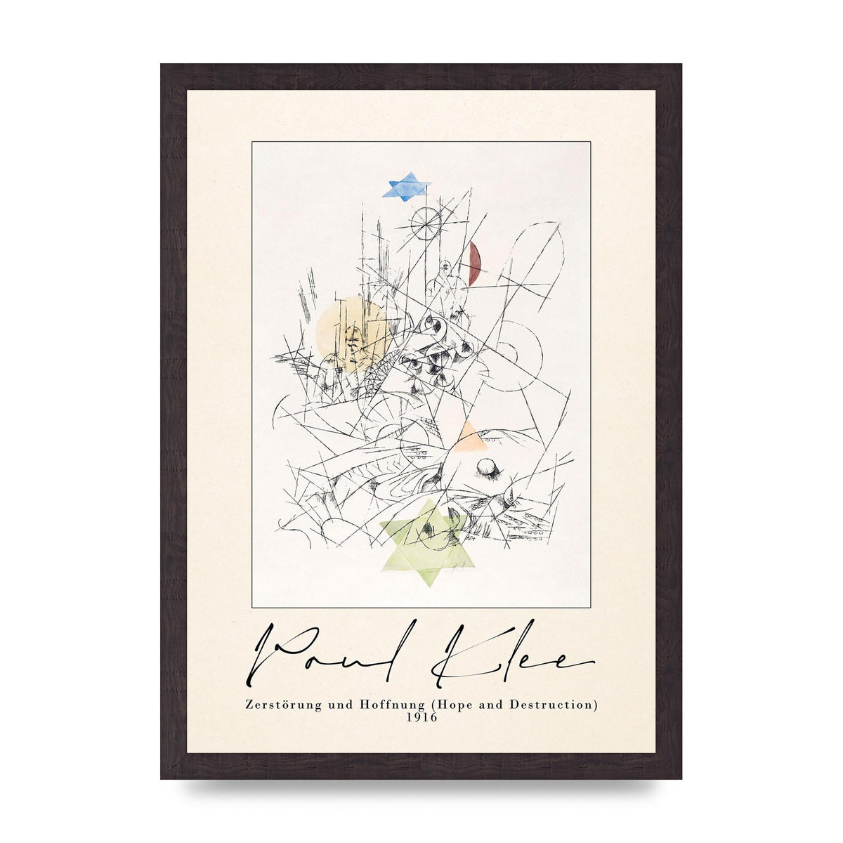Paul Klee ZerstÃ¶rung Und Hoffnung Hope And Destruction 1916 Art For The Home - A3 framed