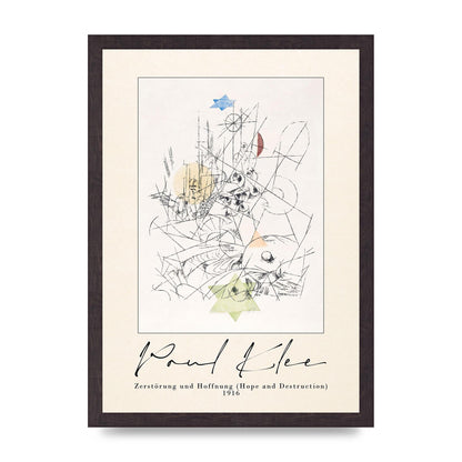 Paul Klee ZerstÃ¶rung Und Hoffnung Hope And Destruction 1916 Art For The Home - A3 framed
